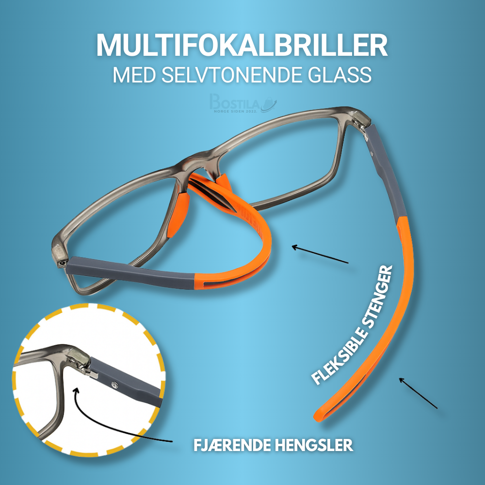 Bostila™ - Multifokusbriller med lysjustering