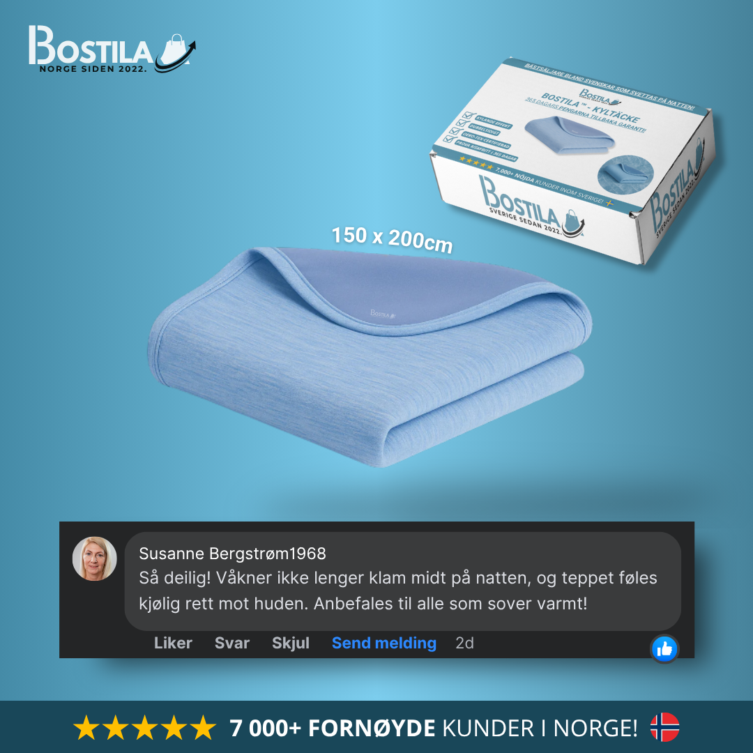 Bostila™ – Kjøleteppe med Japansk Arc-Chill Teknologi & Myk Bambus