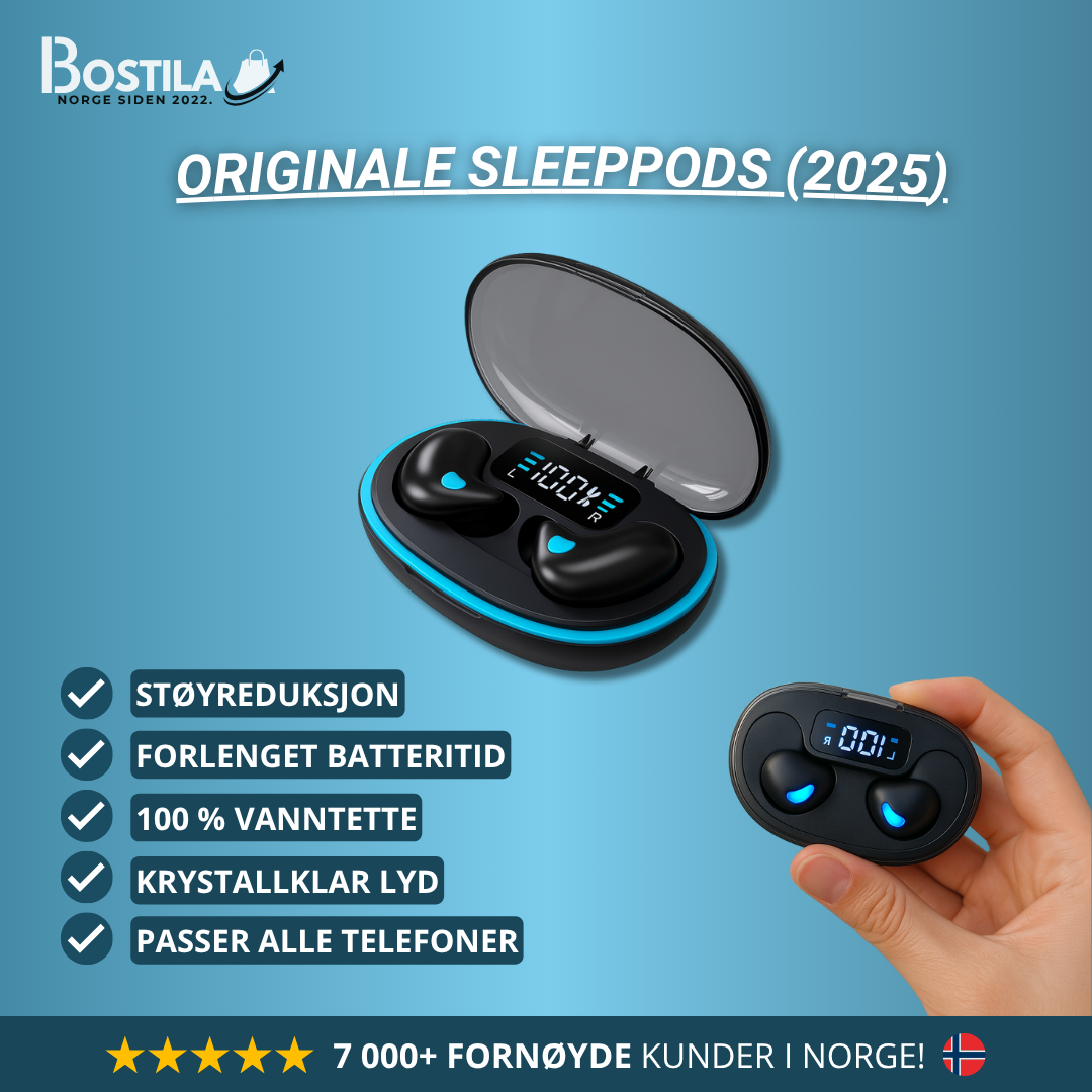 Bostila™ – Originale vanntette SleepPods med støykansellering